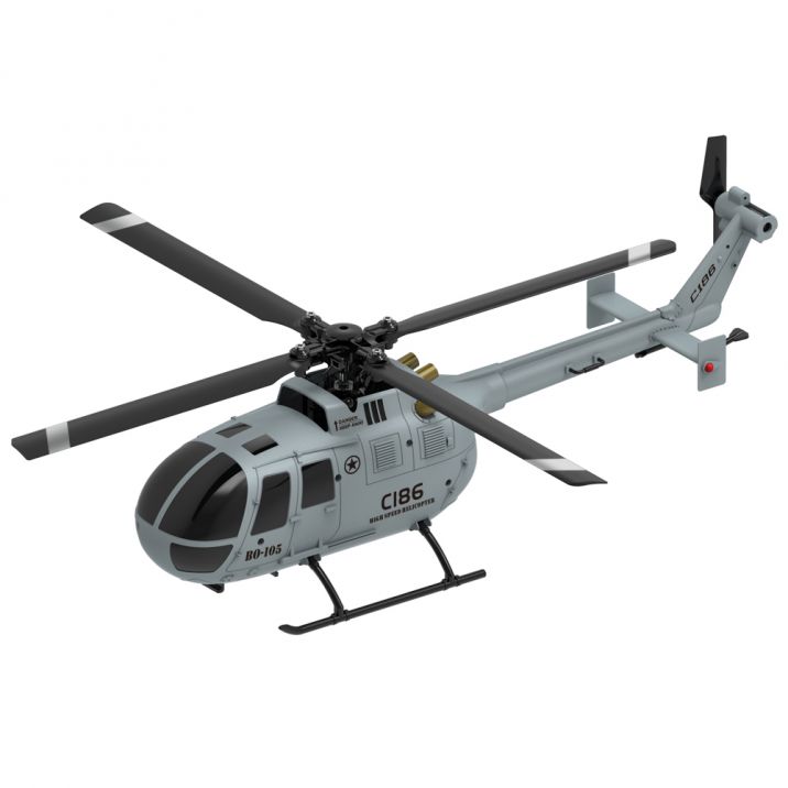 C186 4CH 6軸ジャイロ 高度ホールド BO-105フライバーレス RCヘリコプター RTF 2.4G